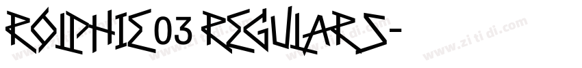 Rolphie 03 Regular S字体转换 Rolphie 03 Regular S字体转换